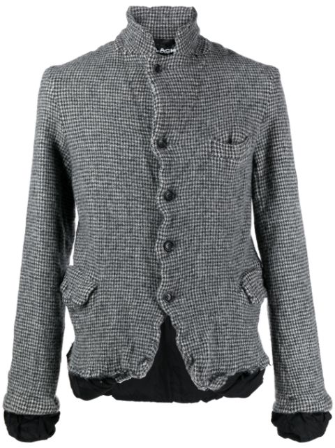 Black Comme Des Garcons check-print wool blazer Men