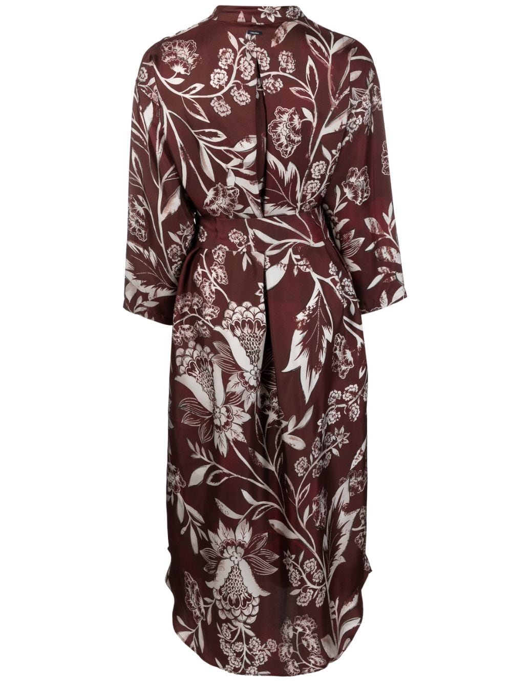 Max Mara Midi-jurk met bloemenprint - Rood