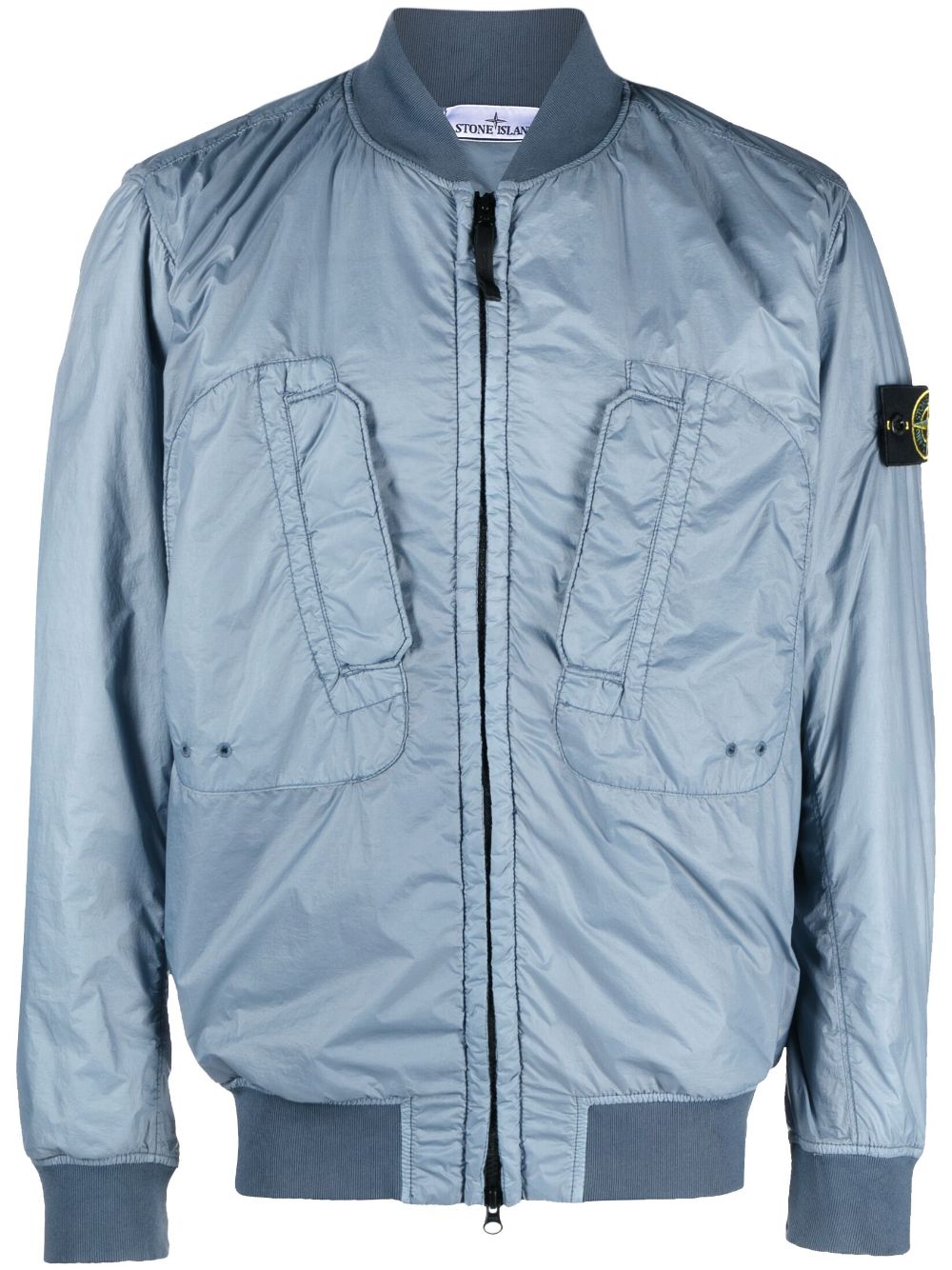 Stone Island Compass-patch Bomber Jacket In Blau | ModeSens
