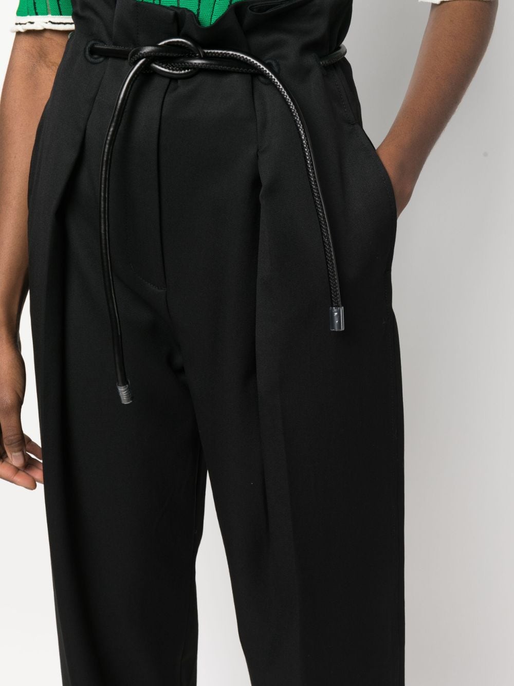Shop 3.1 Phillip Lim / フィリップ リム Belted-waist Cropped Trousers In Black