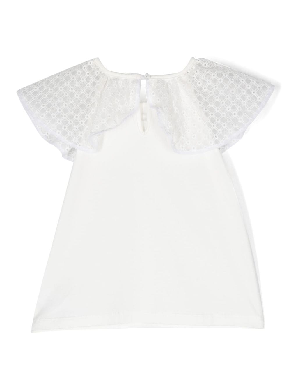 Simonetta T-shirt met ruches - Beige