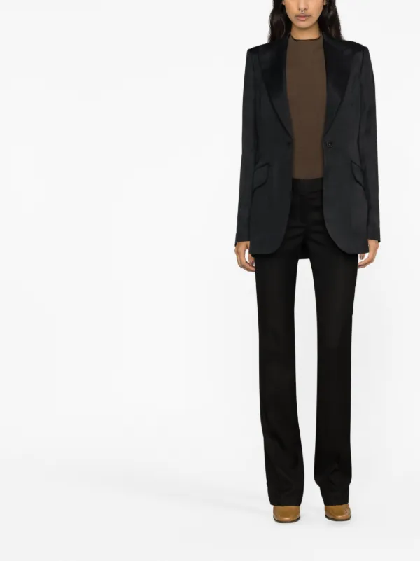 【送料&関税込】Stella McCartney Straight Leg Trousers And M Stella McCartney straight-leg Tailored Trousers | Black