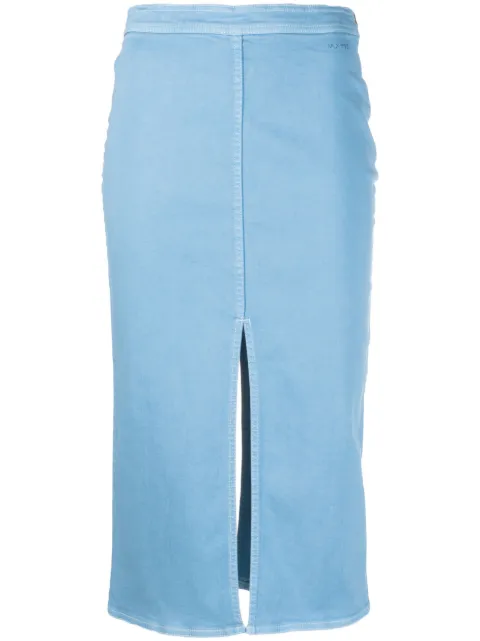 Marni slit-detail denim skirt
