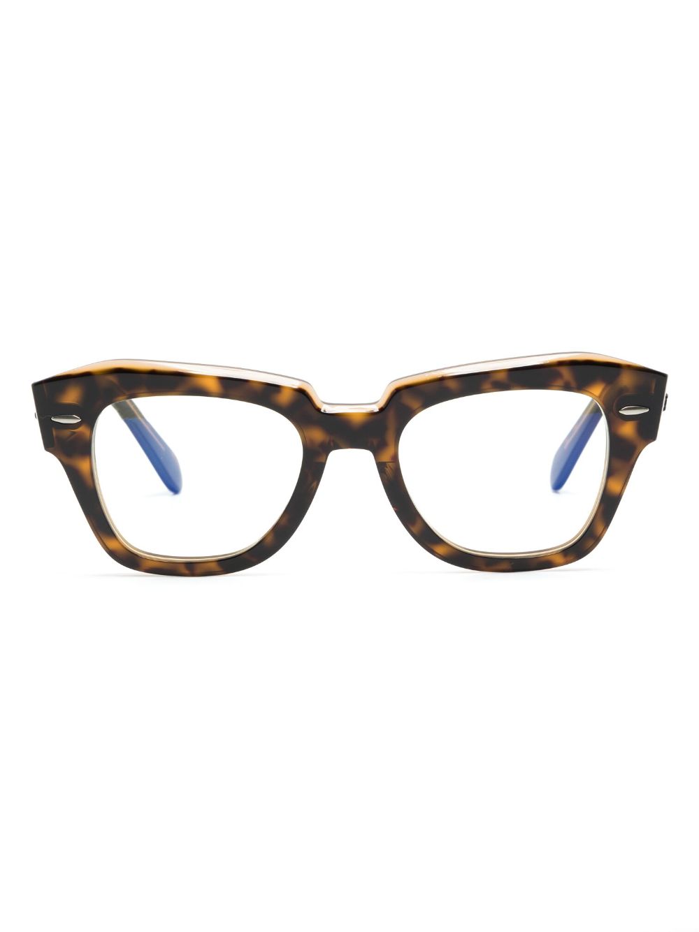 Ray Ban Tortoiseshell-effect Cat-eye Frame Glasses In Brown