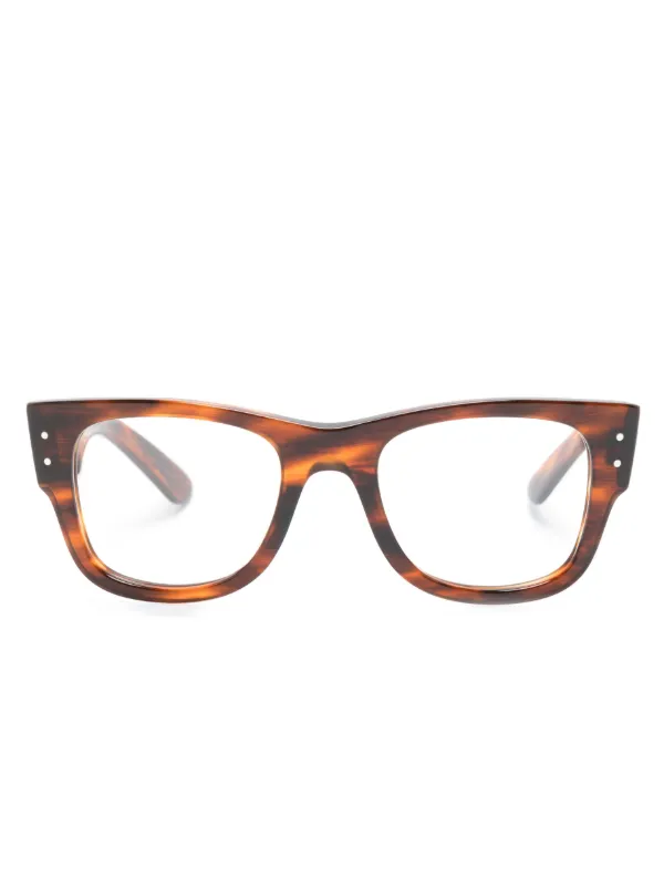 Ray-Ban トータスシェル スクエア眼鏡フレーム | ブラウン | FARFETCH JP