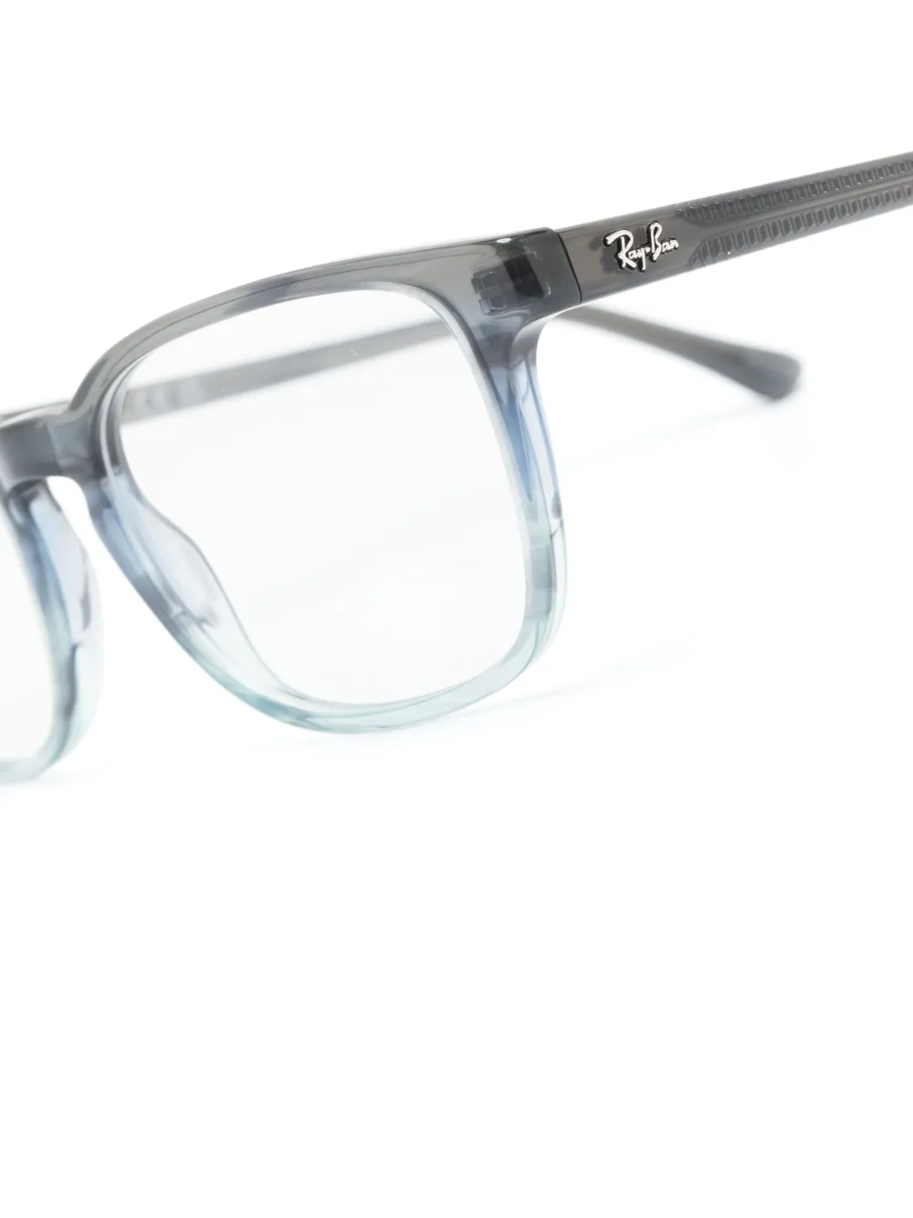Ray Ban Rectangle-frame Glasses In Grey