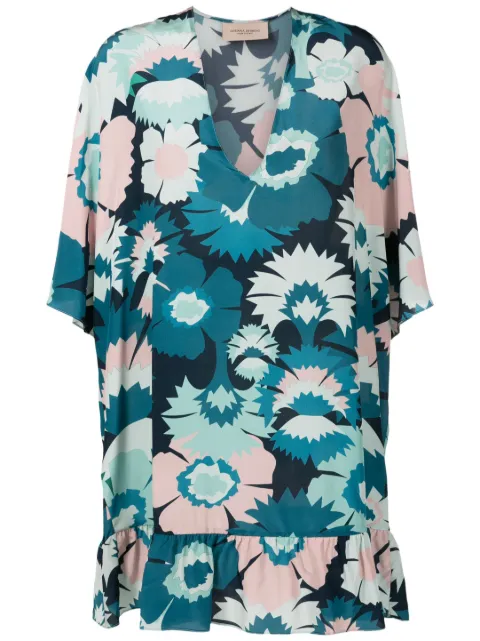 Adriana Degreas floral-print silk dress