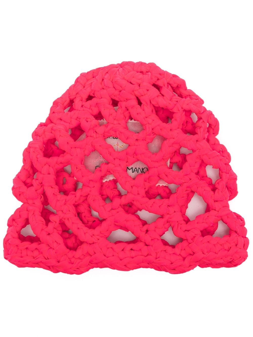 crochet-knit hat