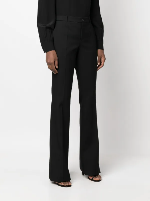 パンツ Saint Laurent SS24 HIGH WAIST PANTS 42 Saint Laurent high-waist Flared Trousers | Black | FARFETCH SG