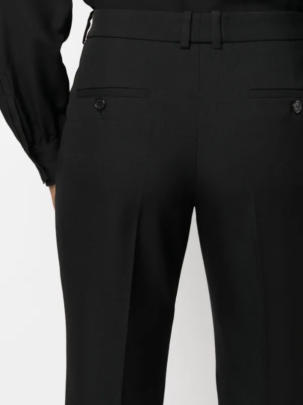 Saint Laurent high-waist Flared Trousers | Black | FARFETCH SG