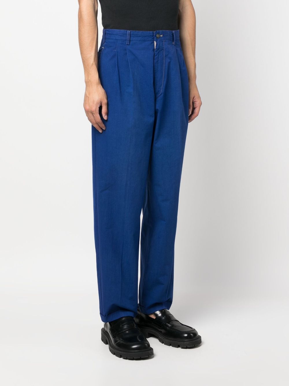 Pre-owned Yohji Yamamoto 1990s Straight-leg Tailored Trousers In Blue