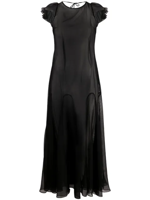 V:PM ATELIER short-sleeve semi-sheer dress
