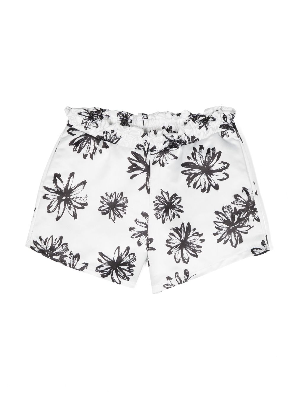 Pinko Kids' Floral-print Shorts In White