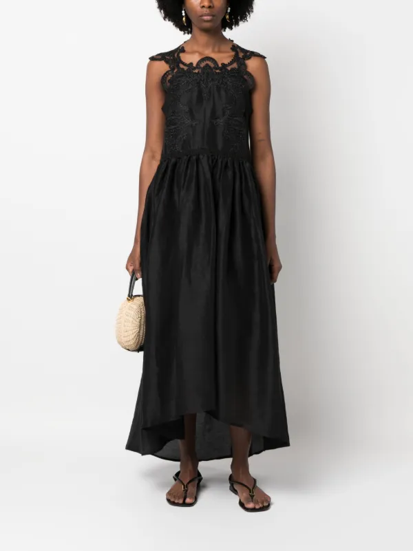 MAURIZIO MYKONOS Lace cut-out Long Dress - Farfetch