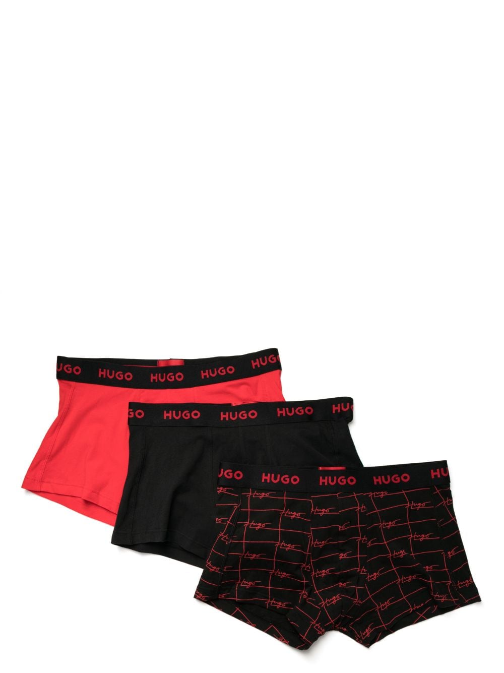 HUGO Kit 3 Cuecas Boxer Com Logo No Cós - Farfetch