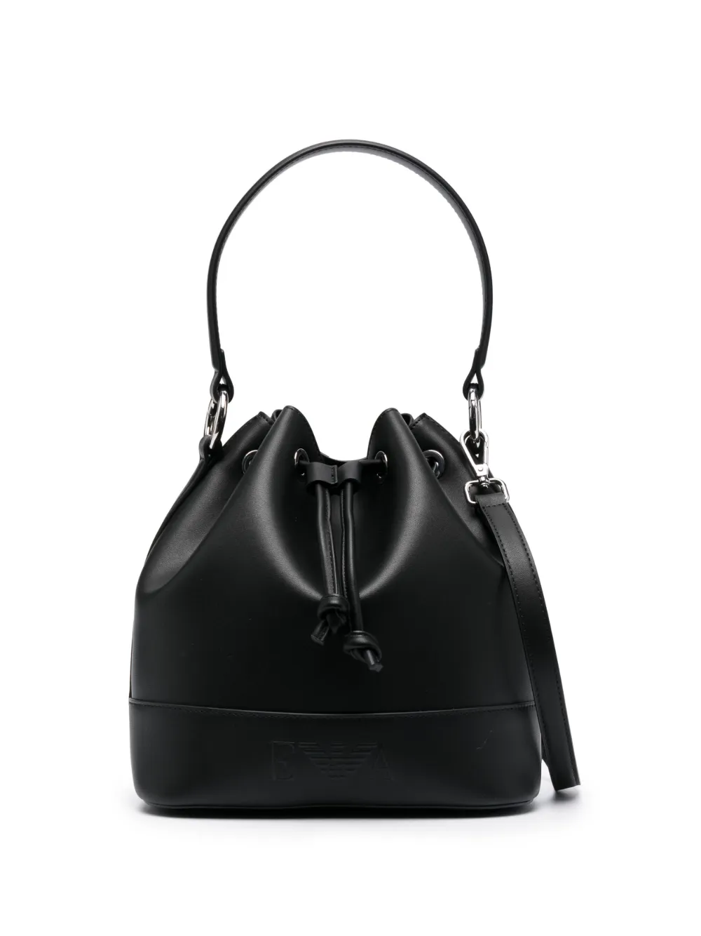 Emporio Armani embossedlogo Drawstring Bucket Bag Farfetch