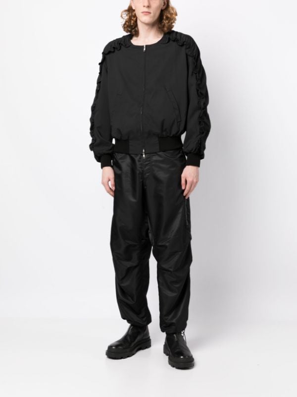 Random Identities satin-finish Straight Trousers - Farfetch