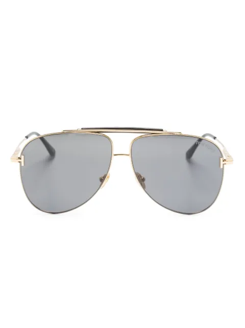 TOM FORD Eyewear lentes de sol con armazón estilo piloto con logo T