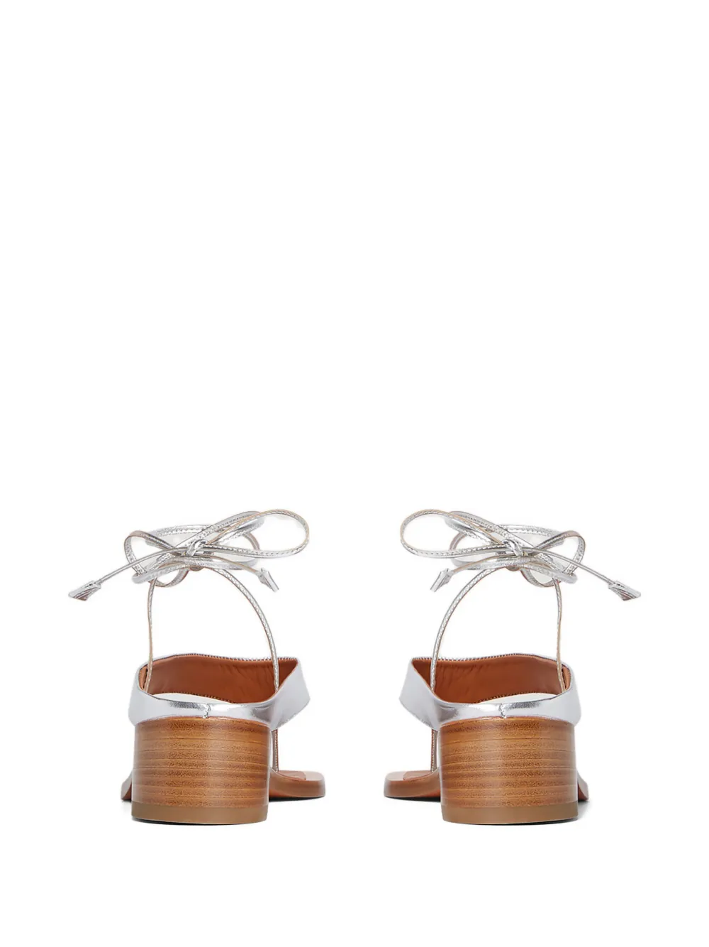 Durazzi Milano Leren sandalen met strik Zilver