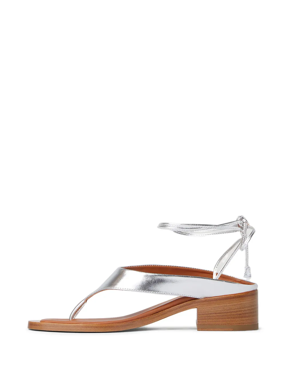 Durazzi Milano Leren sandalen met strik Zilver