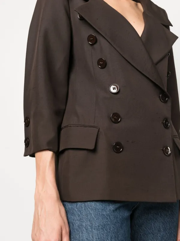 Gianfranco Ferré Pre-Owned 1990s wide-lapel double-breasted Silk