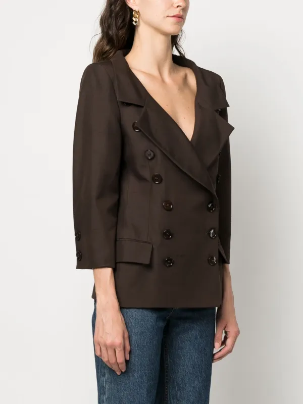 Gianfranco Ferré Pre-Owned 1990s wide-lapel double-breasted Silk