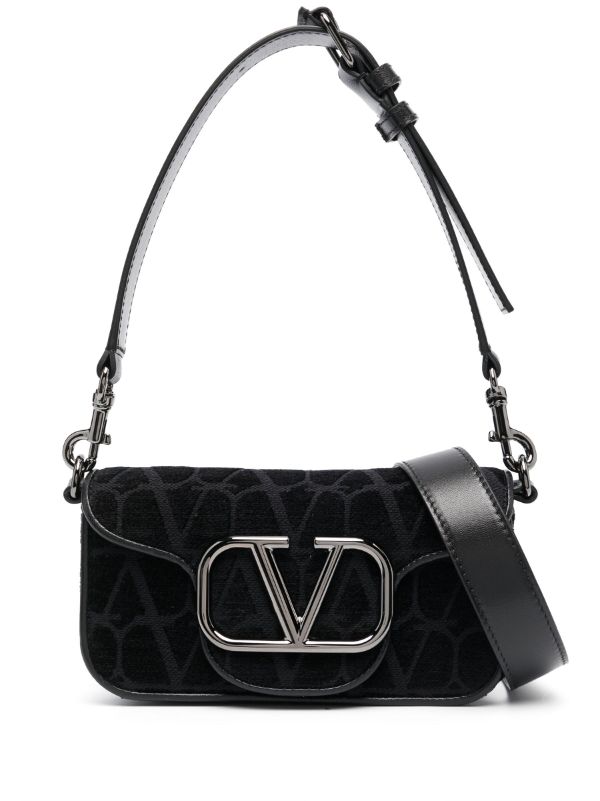 Valentino Garavani Vlogo Signature Calfskin Tote Bag in Black for