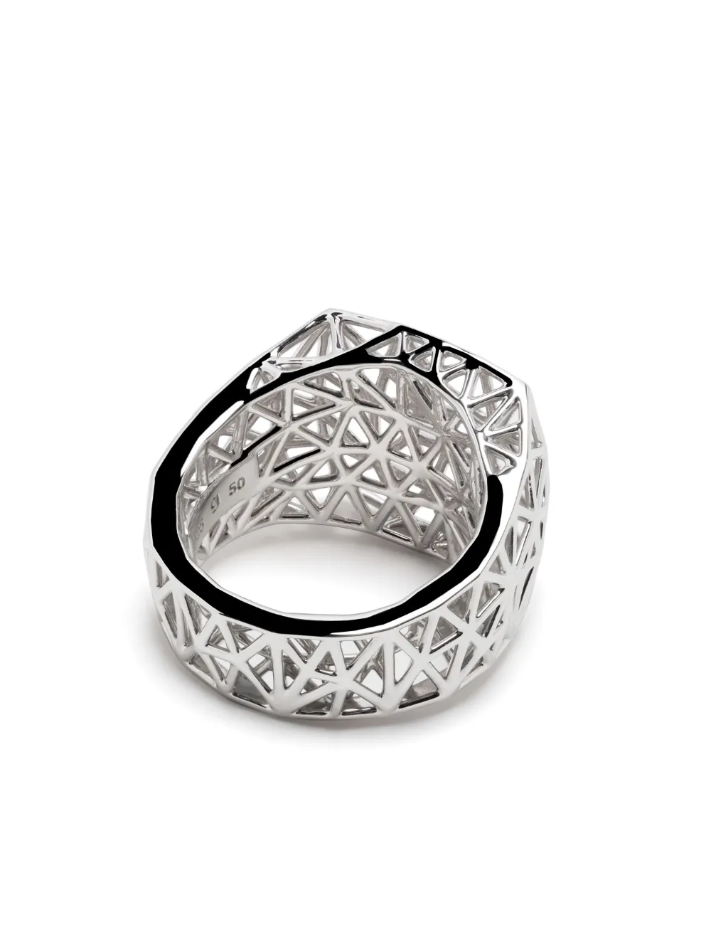 Tom Wood Mesh Sterling Silver Signet Ring - Farfetch