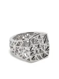 Tom Wood Mesh sterling silver signet ring