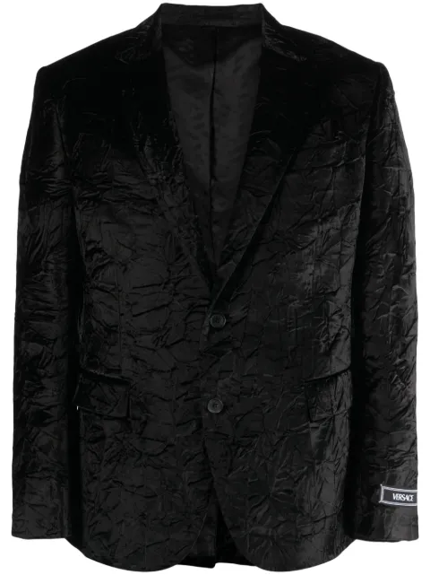 Versace single-breasted velvet blazer
