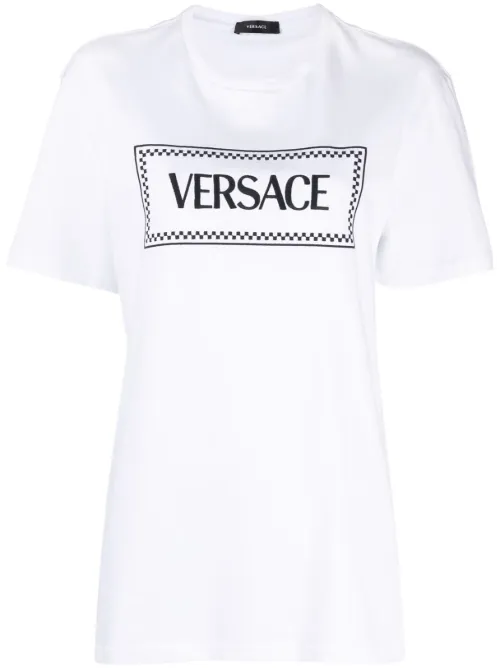T-shirt 90s Vintage à logo brodé - Versace - Modalova