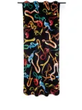 Seletti Snakes shower curtain - Black
