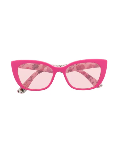 Dolce & Gabbana Kids lentes de sol con armazón cat eye y logo estampado