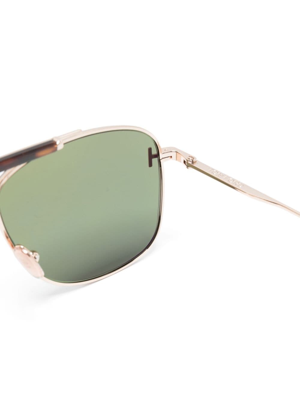 Shop Tom Ford Polished Pilot-frame Sunglasses In Brown