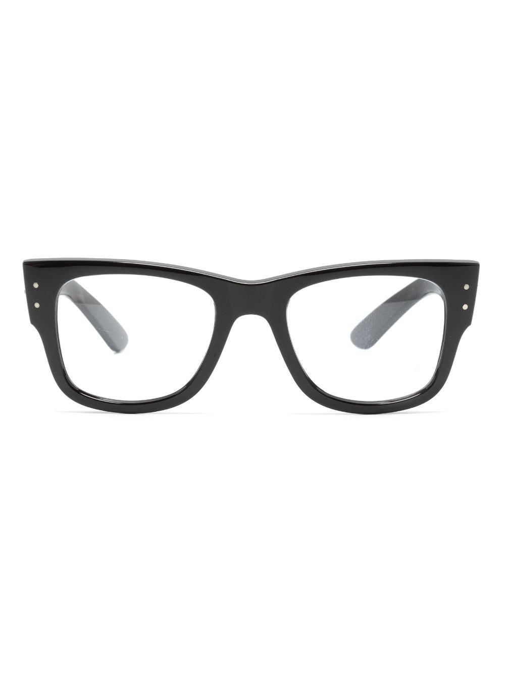 rectangle-frame tortoiseshell-effect glasses