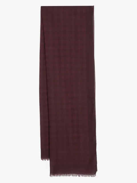 Louis Vuitton Pre-Owned 2000s check-pattern frayed scarf