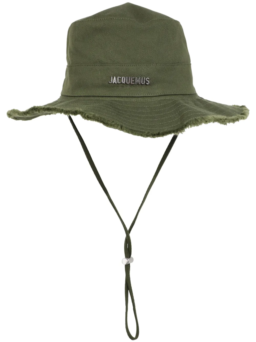 Jacquemus 'le Bob Artichaut' Green Hat With Logo On The Front