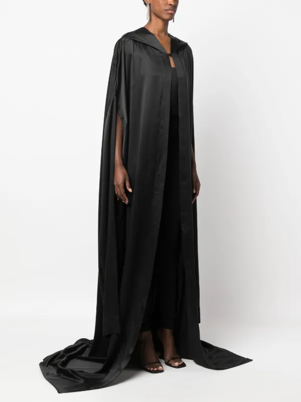 Rick Owens Hooded silk-satin Gown | Black | FARFETCH