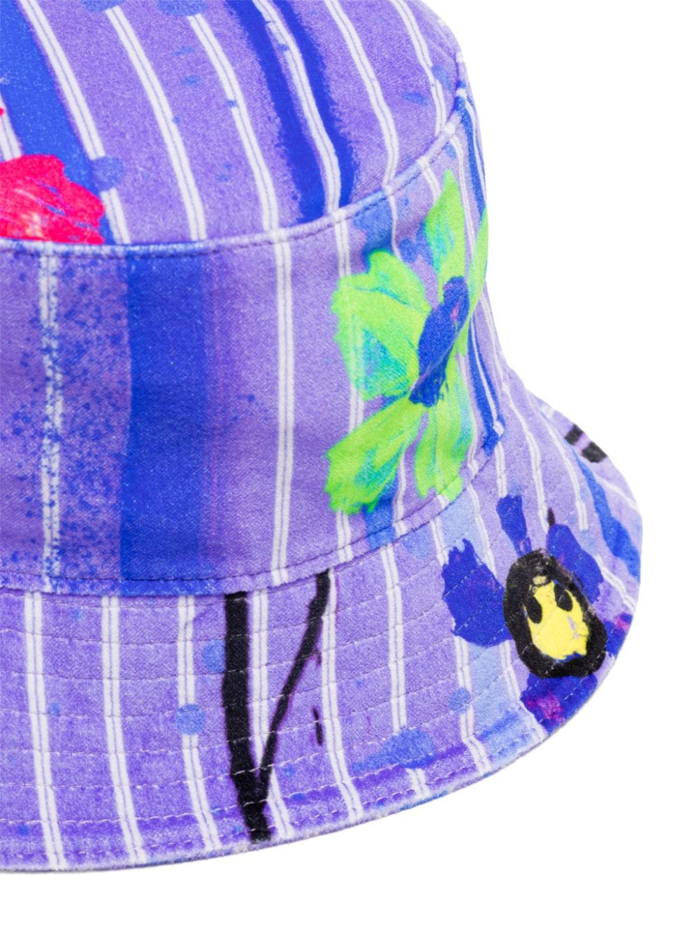 Shop Az Factory Floral-print Striped Velvet Bucket Hat In Stp1