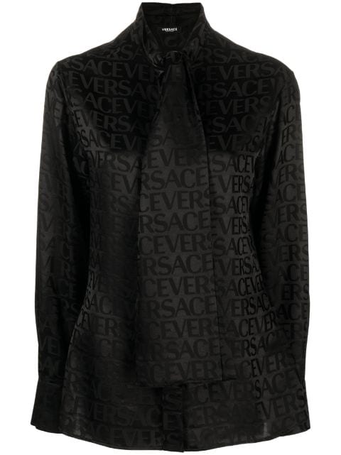 Versace Versace Allover scarf-tie shirt