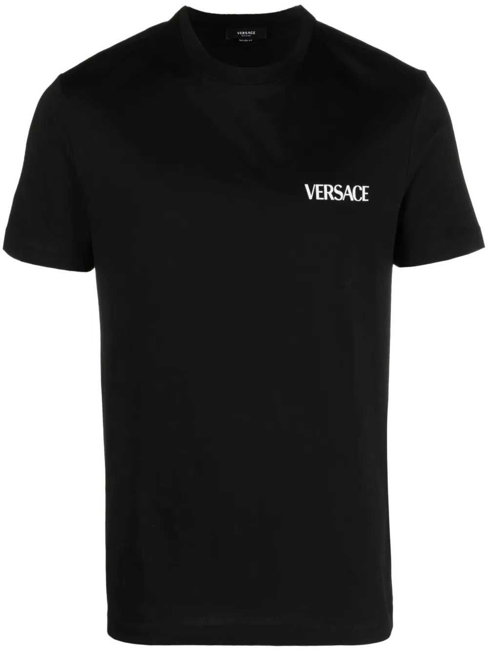 Versace Sculpture-print Cotton T-shirt In Black