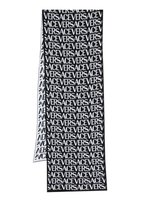Versace logo knit scarf 