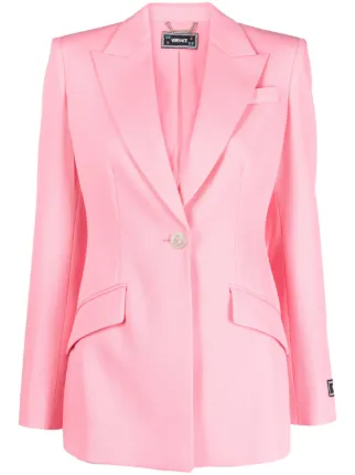 【関税・送料込み】VERSACE BLAZERS PINK VIRGIN WOOL BLAZER Wool blazer Versace Pink size 36 IT in Wool - 54237833