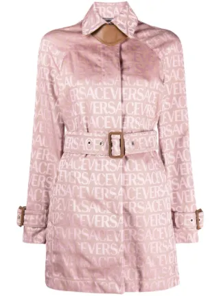 Versace Versace Allover Trench Coat | Pink | FARFETCH ID