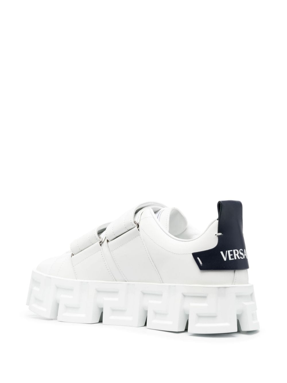 Shop Versace Greca Labyrinth Low-top Sneakers In White