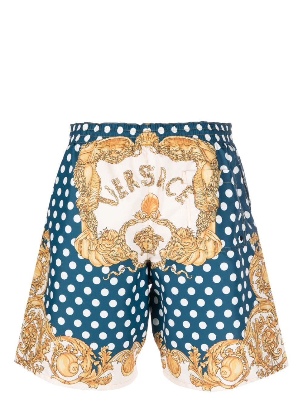 Versace Seashell Baroque swim shorts - Blauw