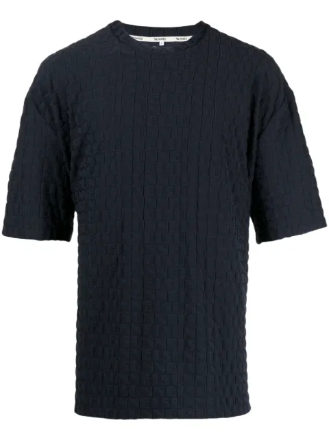 Sunnei T-shirt con logo goffrato