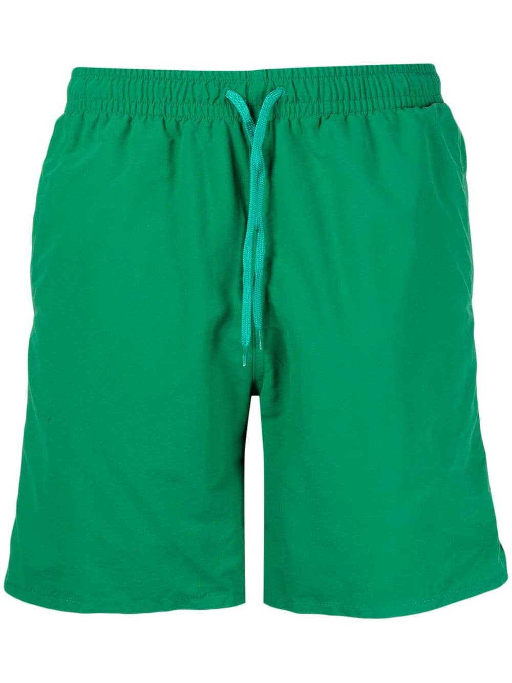 Shop Maison Kitsuné Fox-motif Thigh-length Shorts In Green