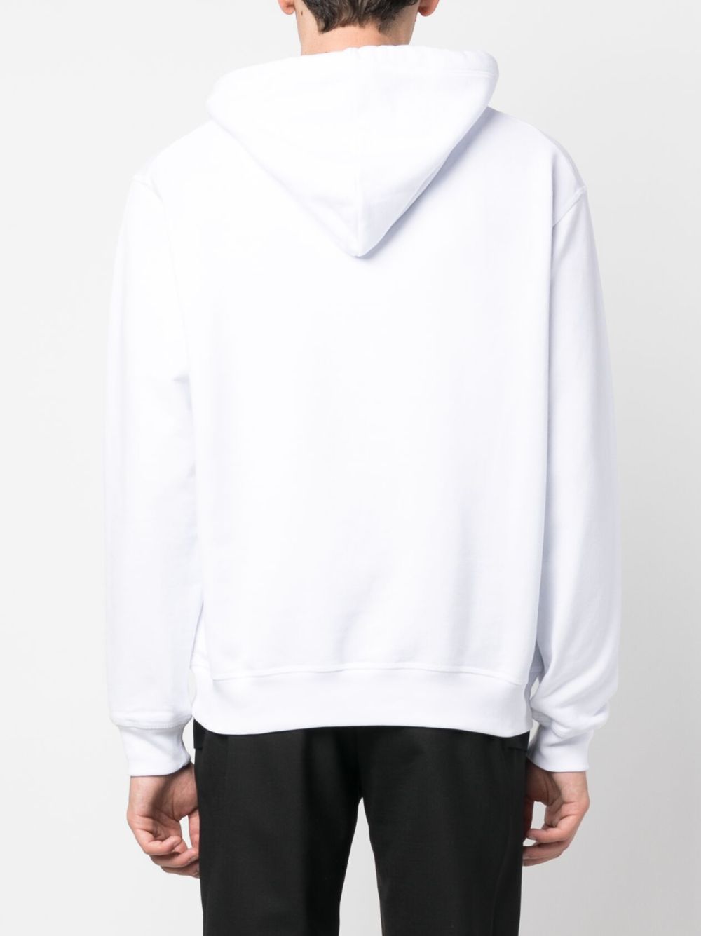 Shop Dsquared2 Logo-print Cotton Hoodie In Weiss