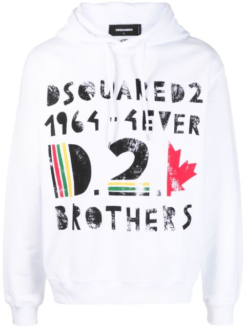 DSQUARED2 logo-print cotton hoodie Men